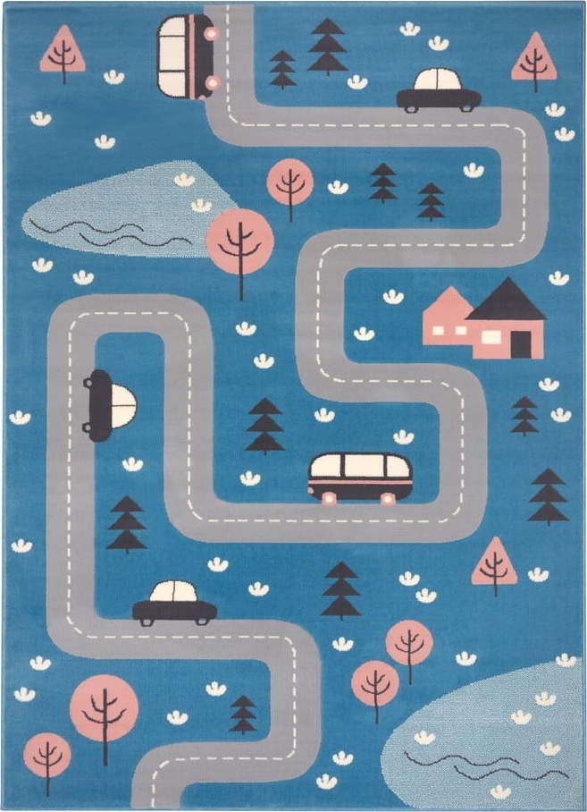 Modrý dětský koberec 120x170 cm Adventures