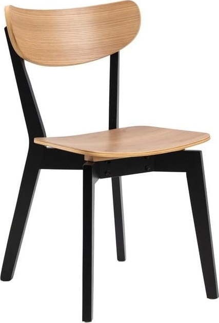 Sada 2 černých jídelních židlí s prvky v