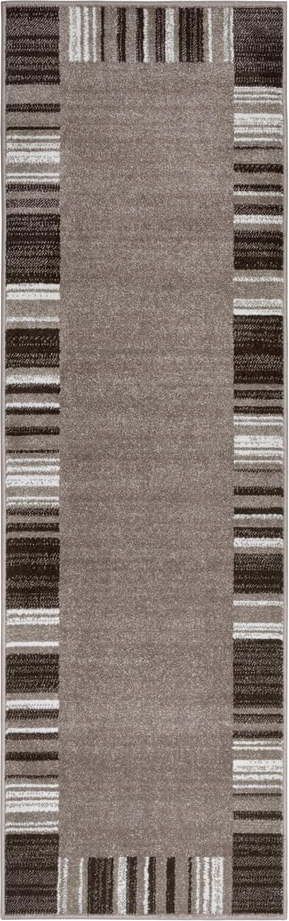 Hnědý/béžový koberec běhoun 200x67 cm Border