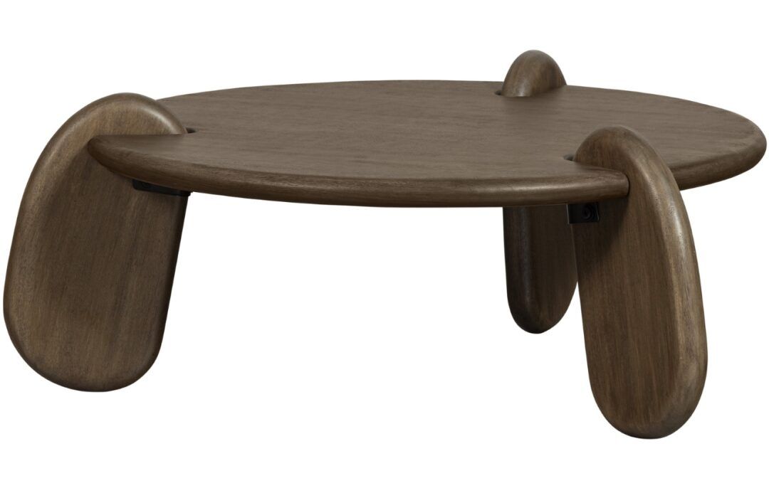 Hoorns Hnědý dřevěný konferenční stolek