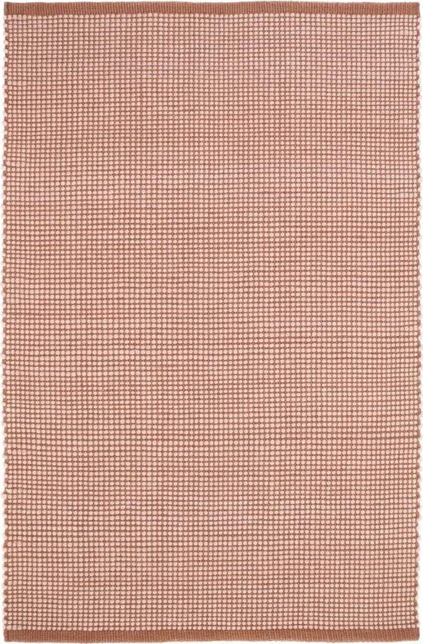 Červený koberec s podílem vlny 130x70