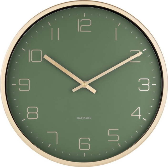 Zelené nástěnné hodiny Karlsson