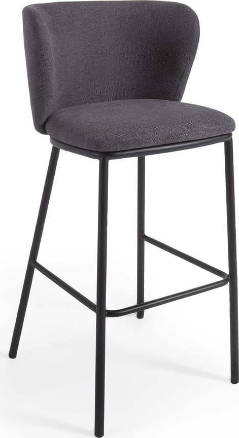 Tmavě šedá barová židle 102 cm