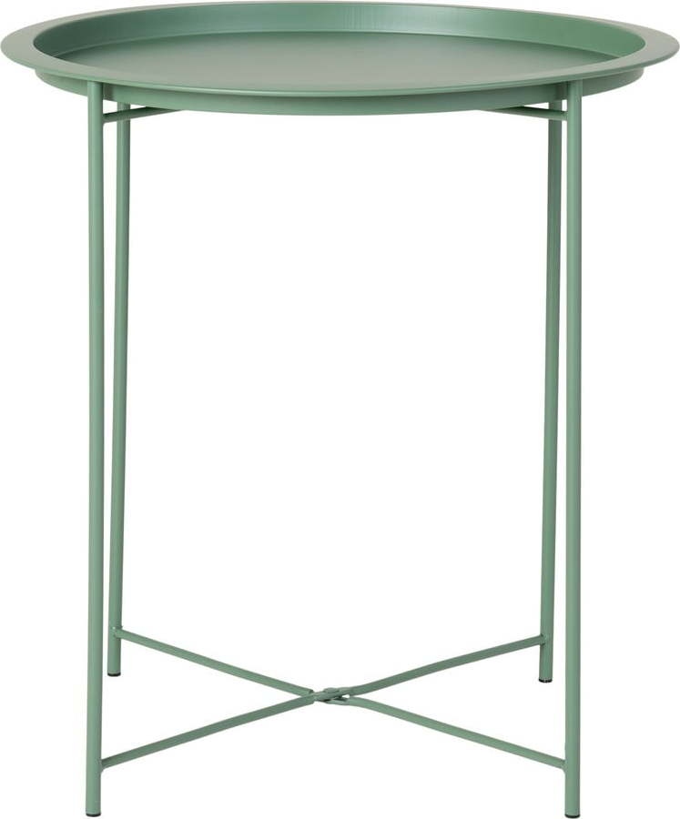 Zelený odkládací stolek z matně lakované