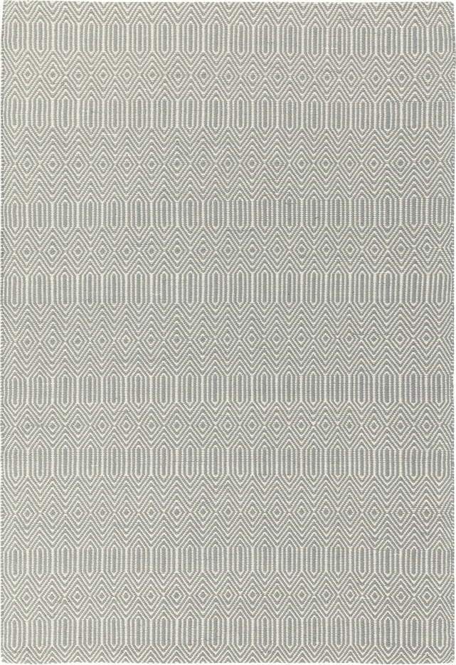 Světle šedý vlněný koberec 100x150 cm
