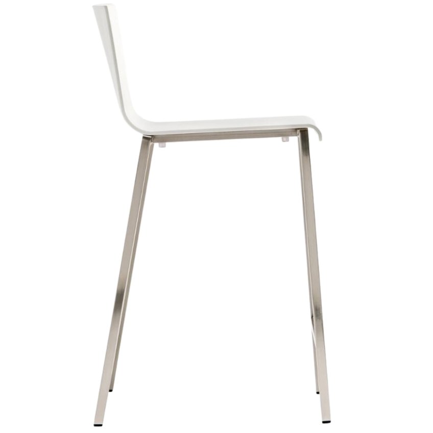 Pedrali Bílá plastová barová židle Kuadra