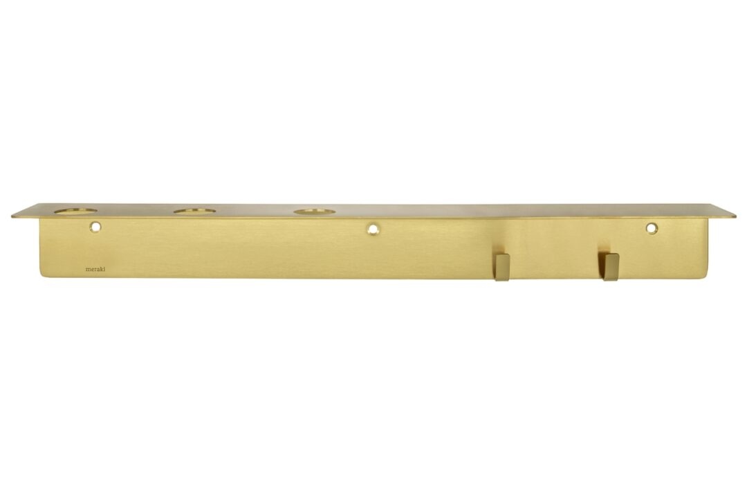 Zlatý kovový držák s háčky Meraki